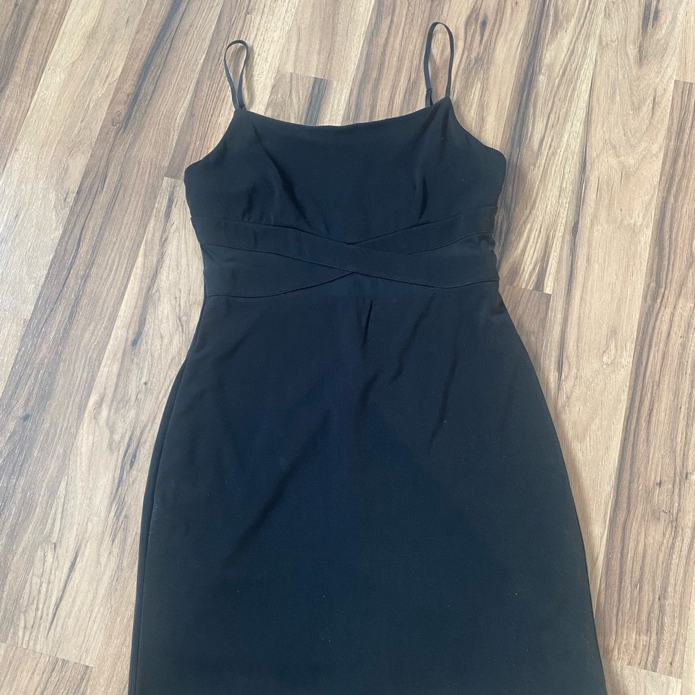Elegant Black Spaghetti Strap Dress